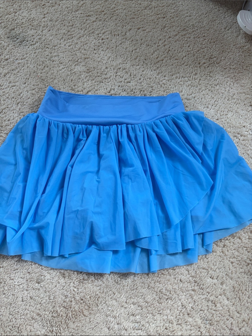 all in motion Bright Blue Ruffled Skater Skirt